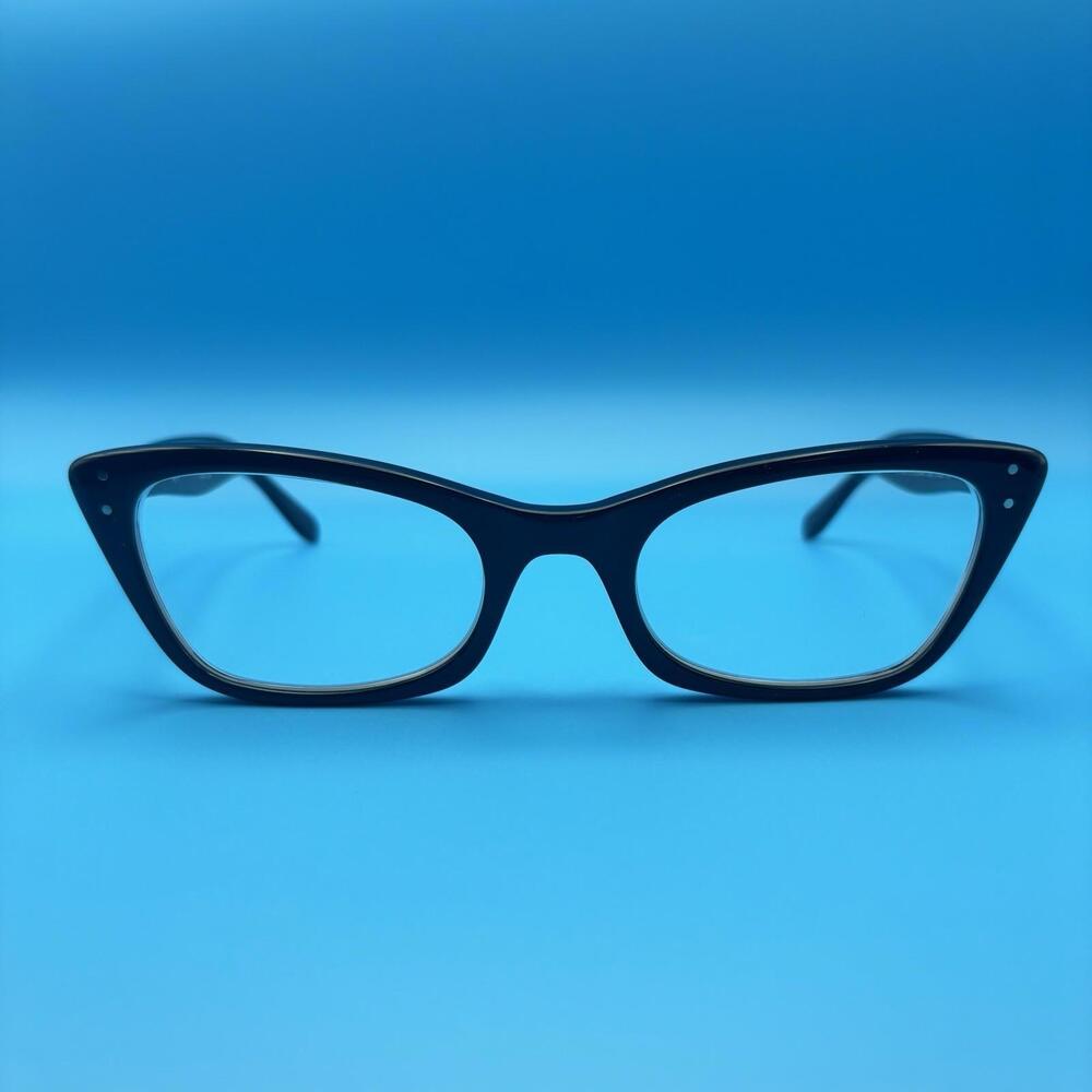 Ray-Ban Eyeglass Frames Solid Black LADY BURBANK 51-20-140 classy cat eye Style